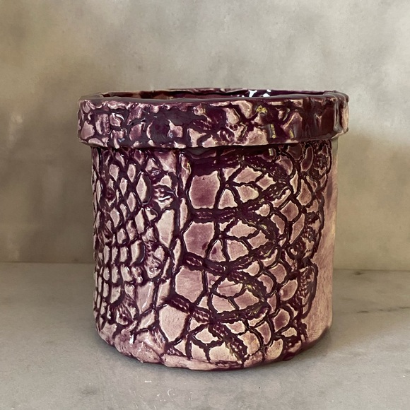 Handmade Pottery Purple Planter/Pencil Holder - Picture 7 of 8